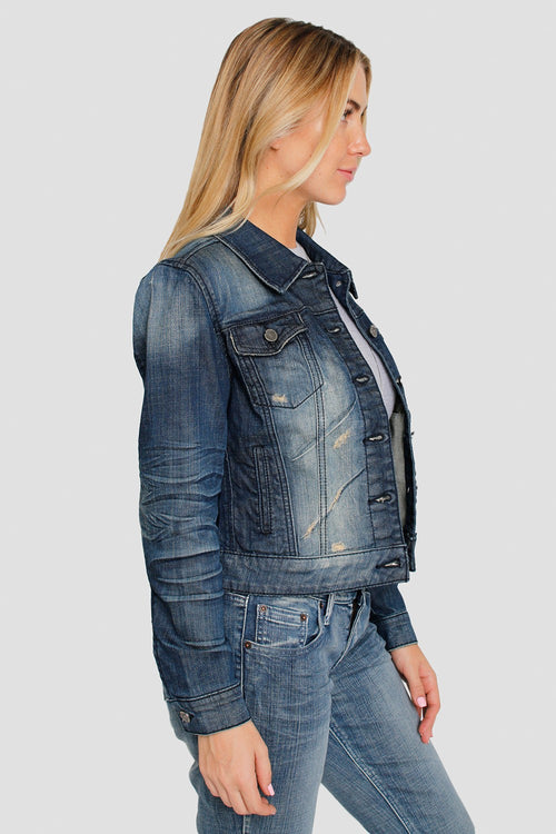 Women Destroyed Wash Denim