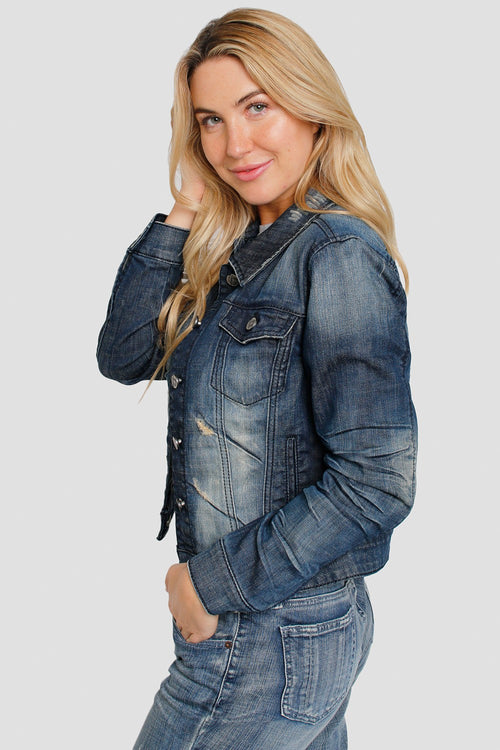 Women Dark Denim Jacket