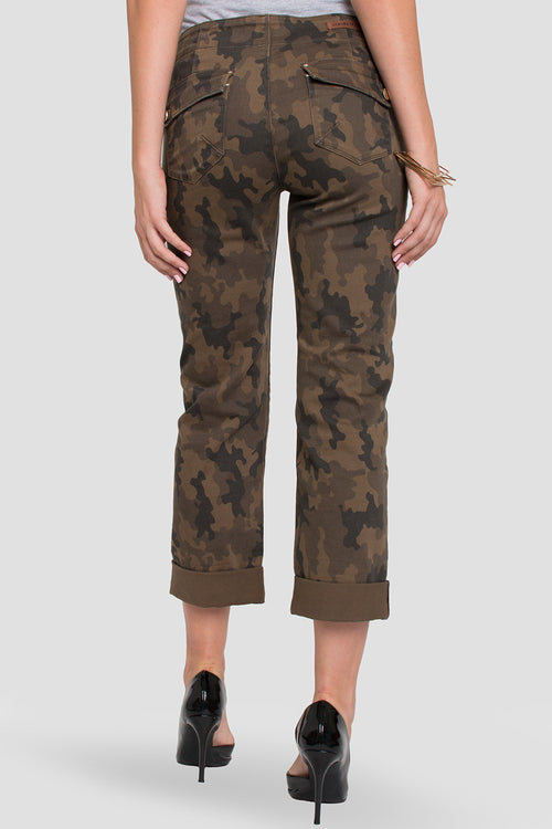 Women Camo Boyfriend Jeans