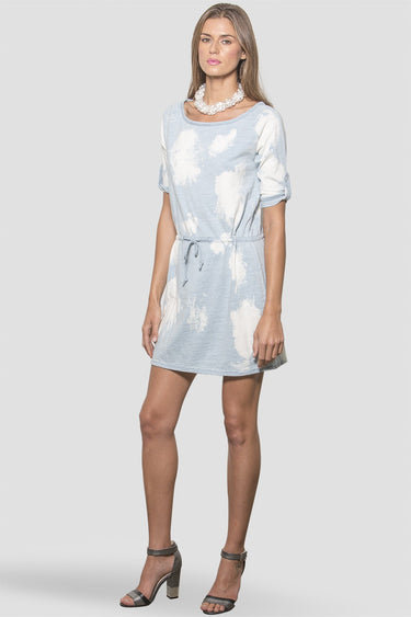 Women Indigo Drawstring Mini Dress