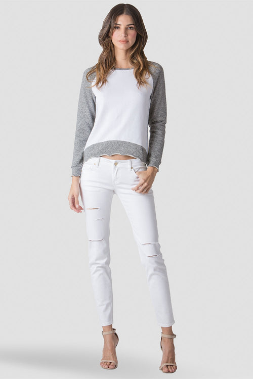Standards & Practices Contemporary Fashion Women Grey Long Sleeve Sweater 