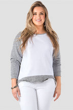 Standards & Practices Contemporary Fashion Women Plus Mesh Sweater 