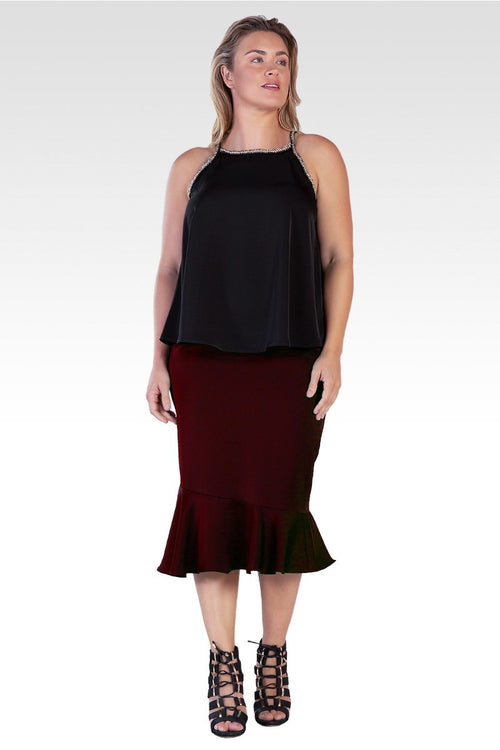 Ara Women's Plus Size Gold Trim Tank Top