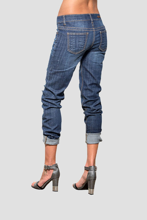 Women Medium Destroyed Boyfriend Jeans