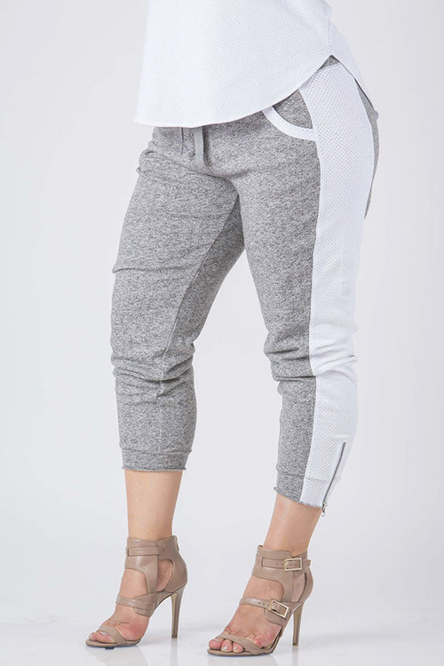 Plus Size Women Heather Grey Jogger Pants