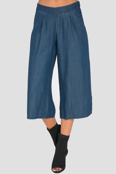 Standards & Practices Women's Wide-Leg Indigo Denim Pants