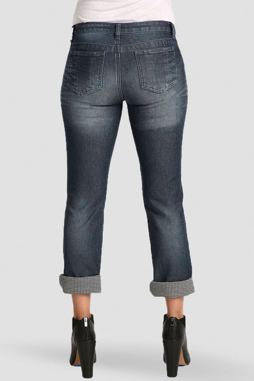 Boyfriend Jeans with Rolled Cuffs 
